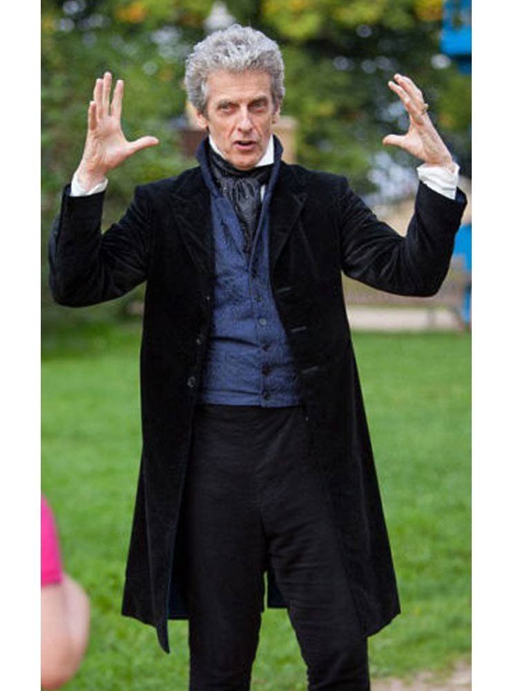 12th Doctor’s Black Velvet Frock Coat