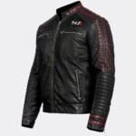 N7 Commander Shepard Gaming Motorcycle Black Real Sheepskin Leather Jacket