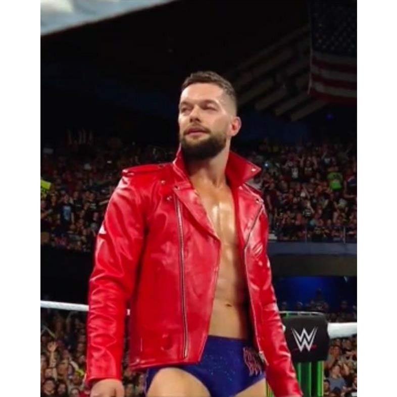 WWE Finn Balor Red Leather Jacket