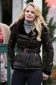 Once Upon A Time Emma Swan Black Leather Jacket