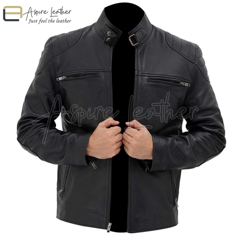 VERMONT Black Real Leather Jacket