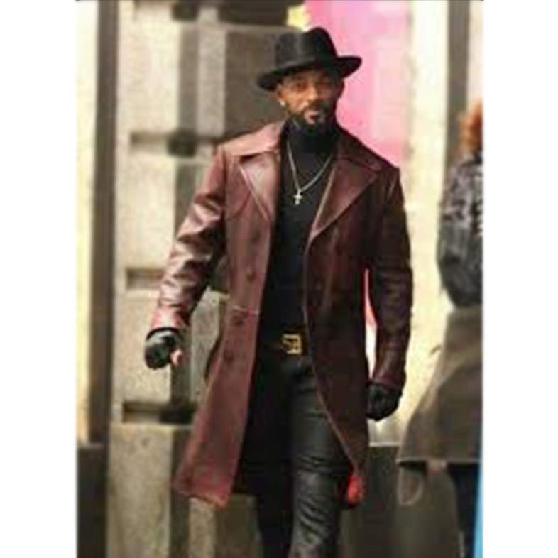 Dead Maroon Double Ted Leather, Images Of Leather Trench Coat